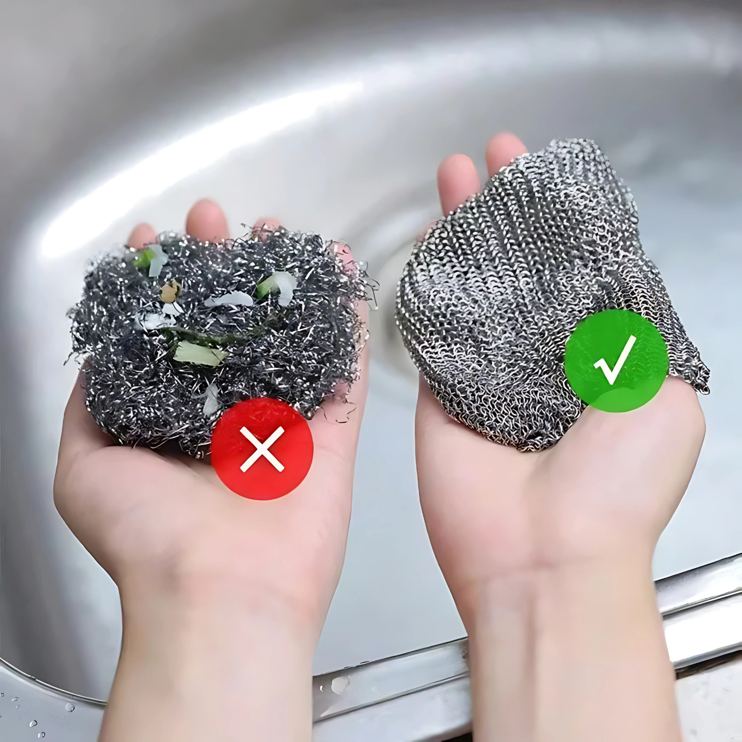 Metalne krpe za čišćenje tvrdokornih mrlja – Set od 10 komada