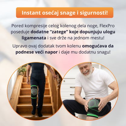 FlexPro – Kompresioni steznik za koleno - 1+1 Gratis