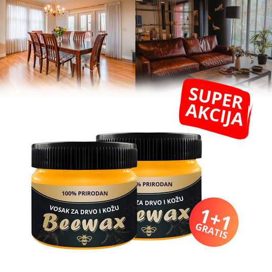 BeeWax - Vosak za obnovu drvenih površina 1+1