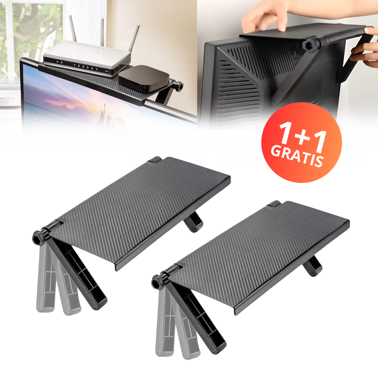 Smart polica za monitore i TV 1 + 1