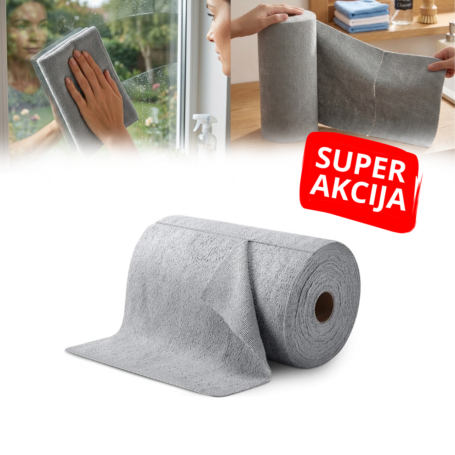 Magični ubrusi - Rolna od 50 mikrofiber ubrusa