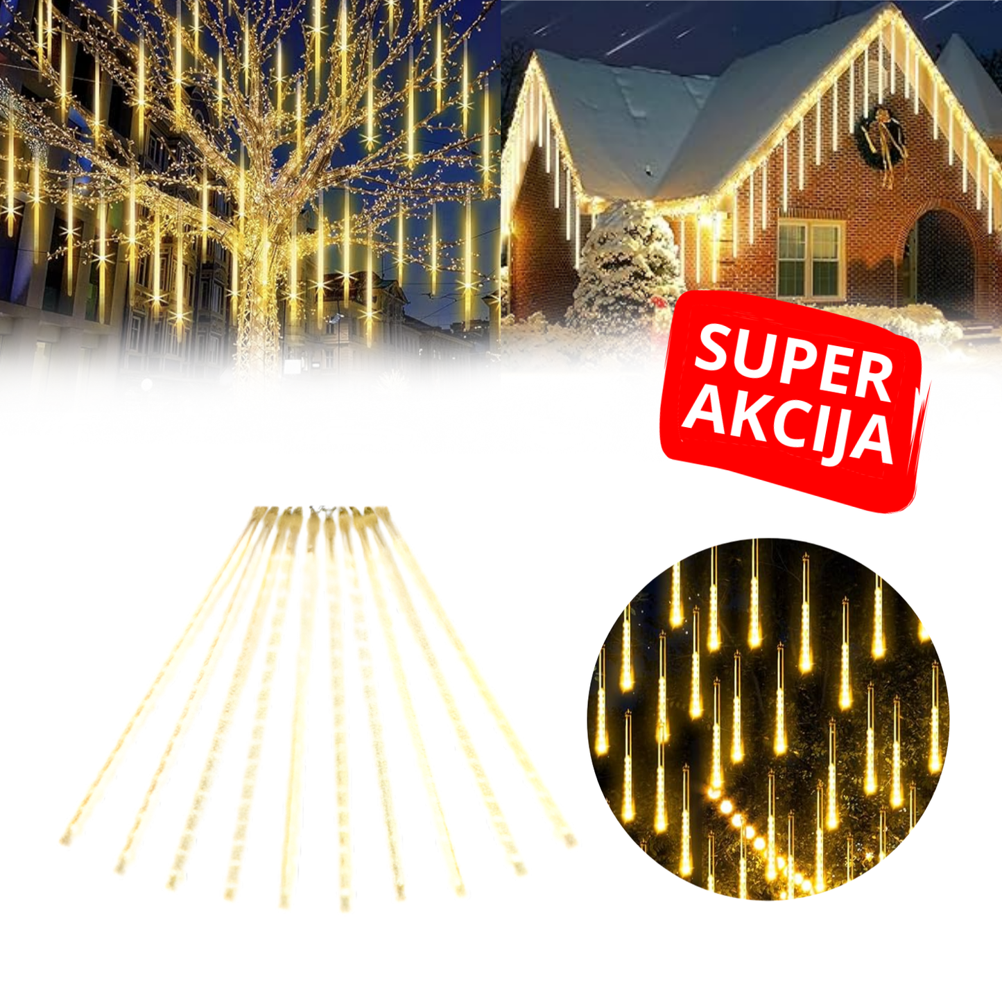 MagicLights - LED Zvezde Padalice (Set od 8 komada)