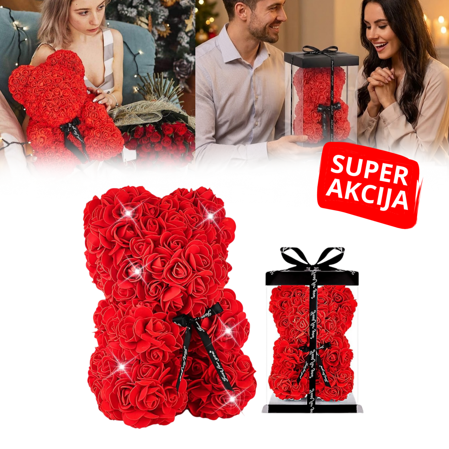 Rose Teddy - Plišani medvedić od ruža