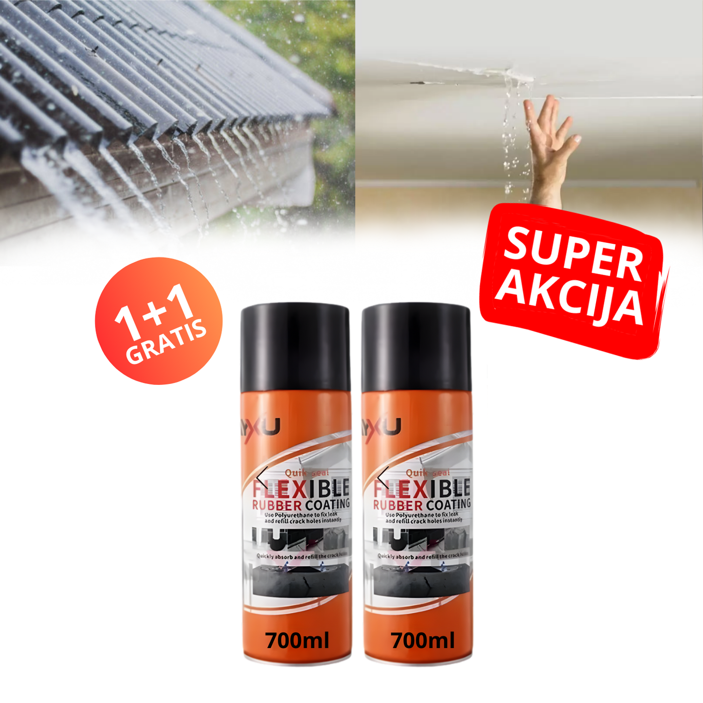 TotalSeal Pro - Vodootporni premaz u spreju 1+1 (1400ml)