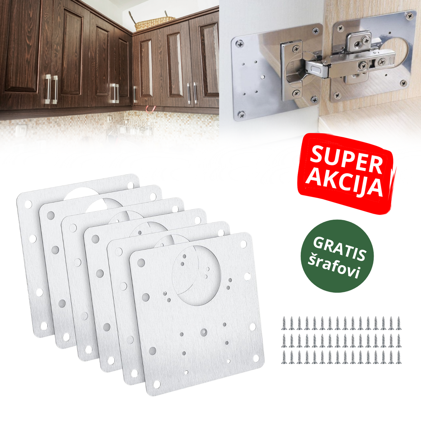 Pločice za popravku šarki