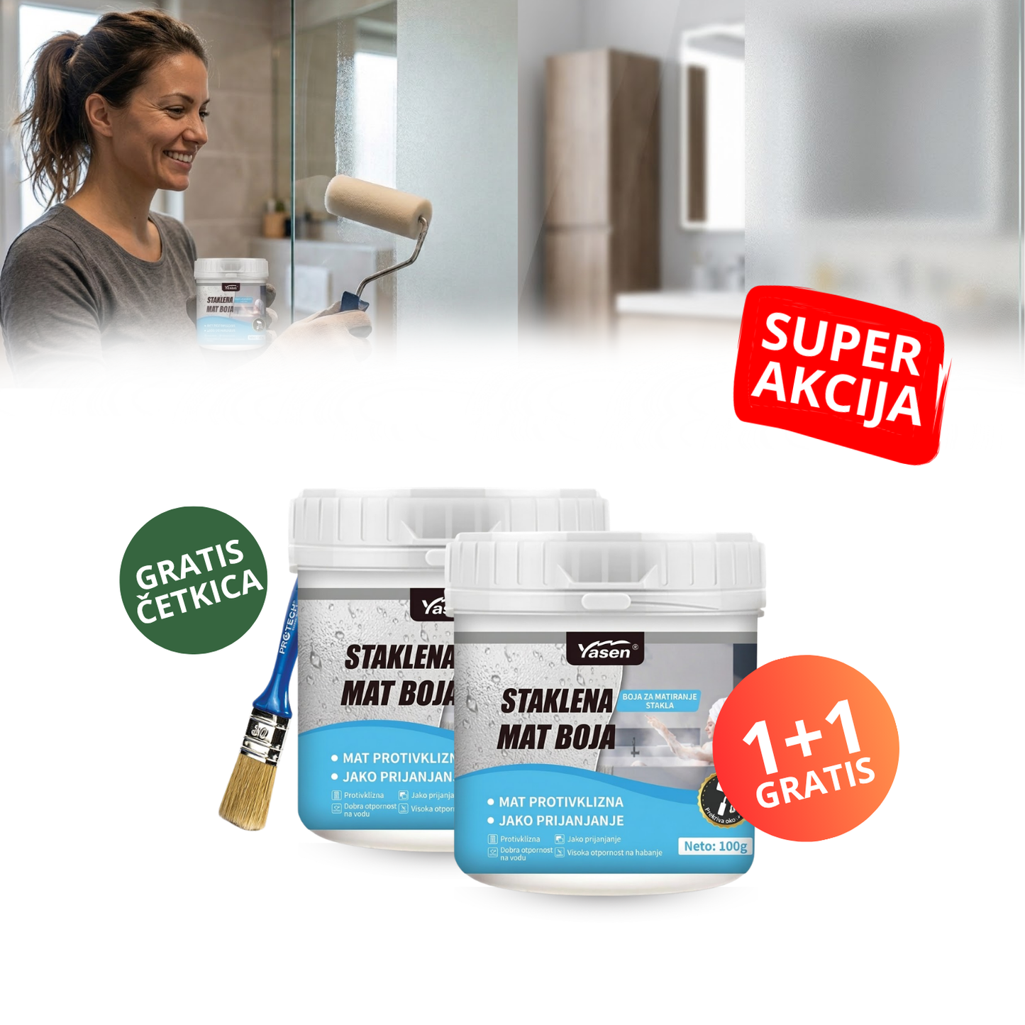 Durafix Mat - Premaz za matiranje stakla 1+1 Gratis