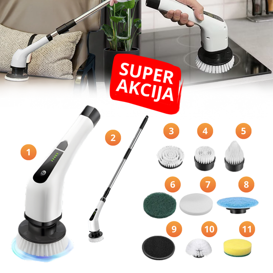 CleanPro - Multifunkcionalna Električna četka za čišćenje   (11 delova)