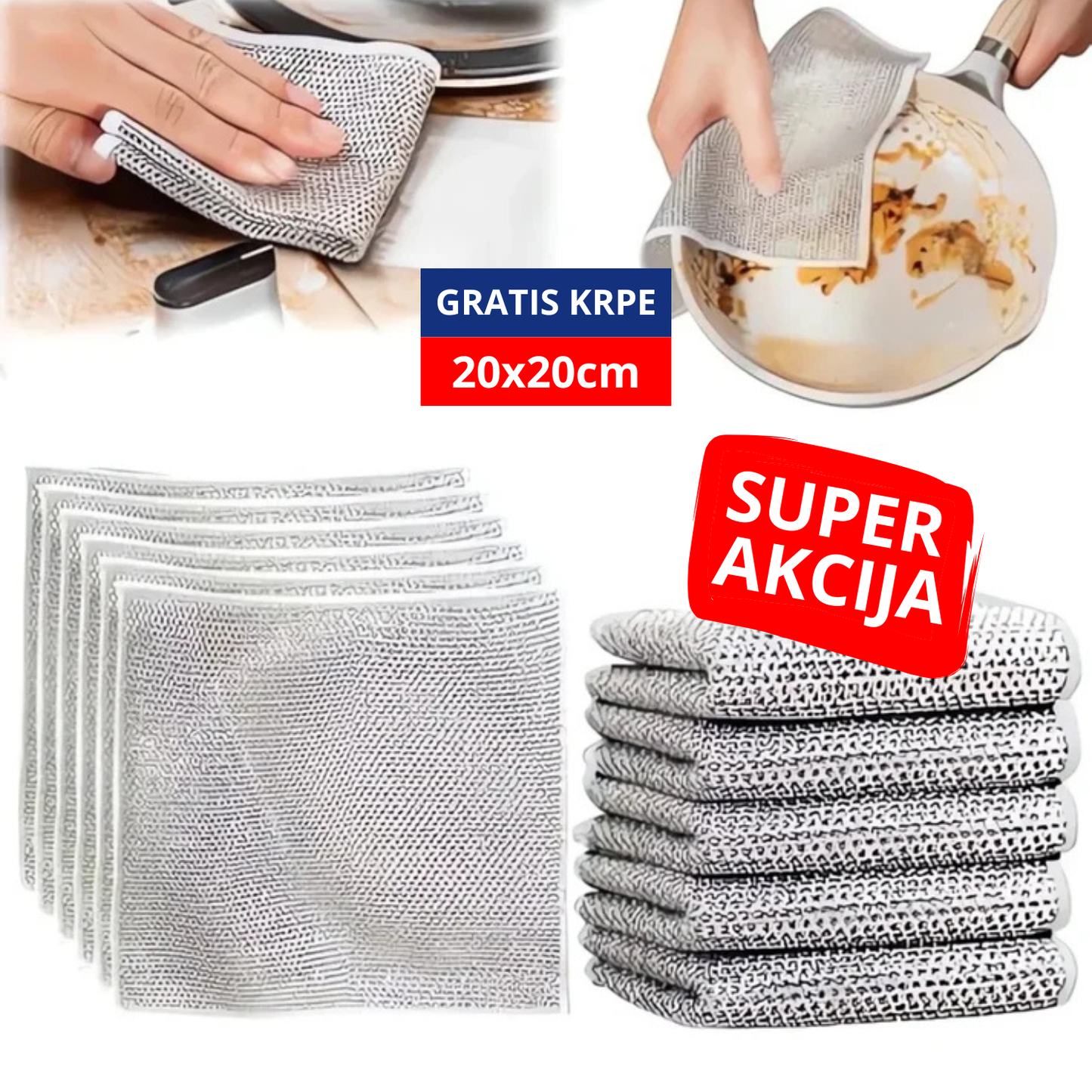 Krpe od Mikro žice za čišćenje tvrdokornih mrlja