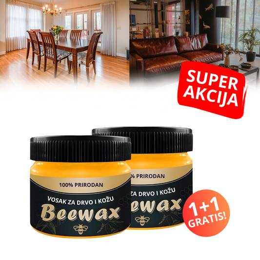 BeeWax - Vosak za obnovu drvenih i kožnih površina 1+1