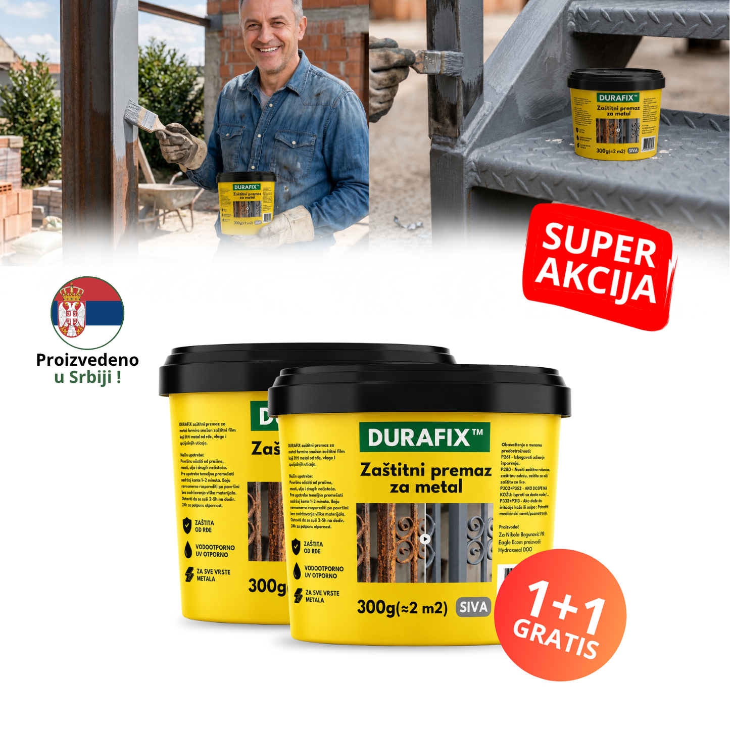 AntiRust - 3 u 1 boja protiv rđe i korozije - 1+1 Gratis