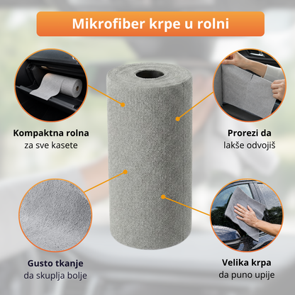 Višekratne mikrofiber krpe u rolni (50 komada)