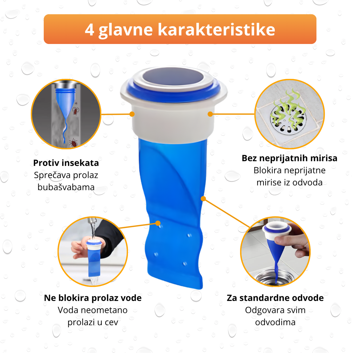 Plavi filter za neprijatne mirise i insekte