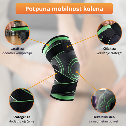 FlexPro – Kompresioni steznik za koleno - 1+1 Gratis