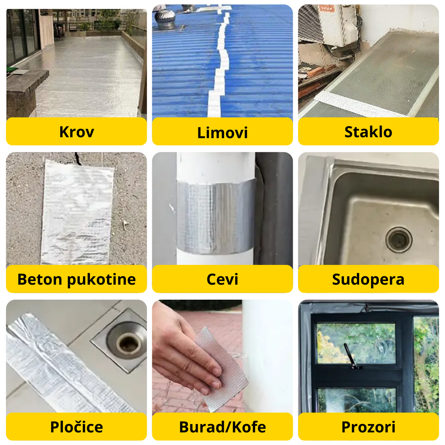 Butilska traka za zaptivanje pukotina - Ekstra jaka 5m