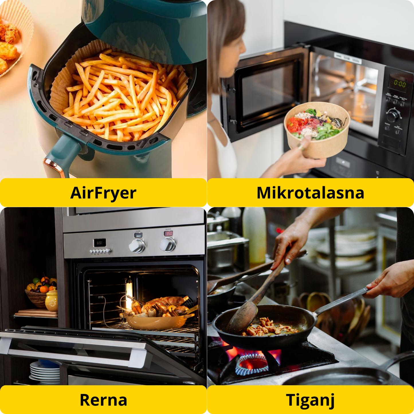 Papirne korpice za AirFryer - 50 komada + 2 mikrofiber krpe GRATIS