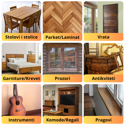 WoodFix - Set markera i voska za reparaciju drveta