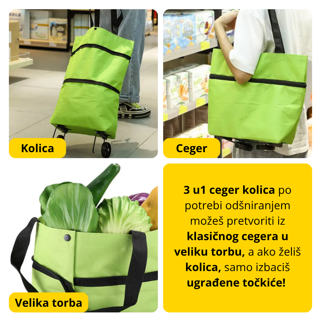3 u 1 ceger-kolica za kupovinu 1 + 1