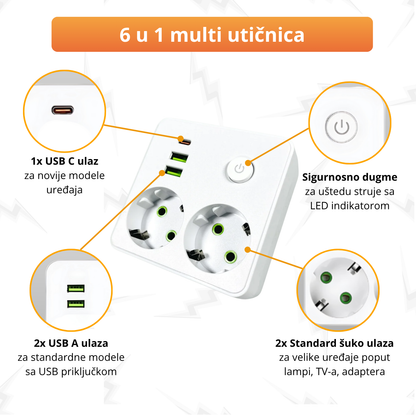 VoltMax - 6 u 1 Multi Utičnica