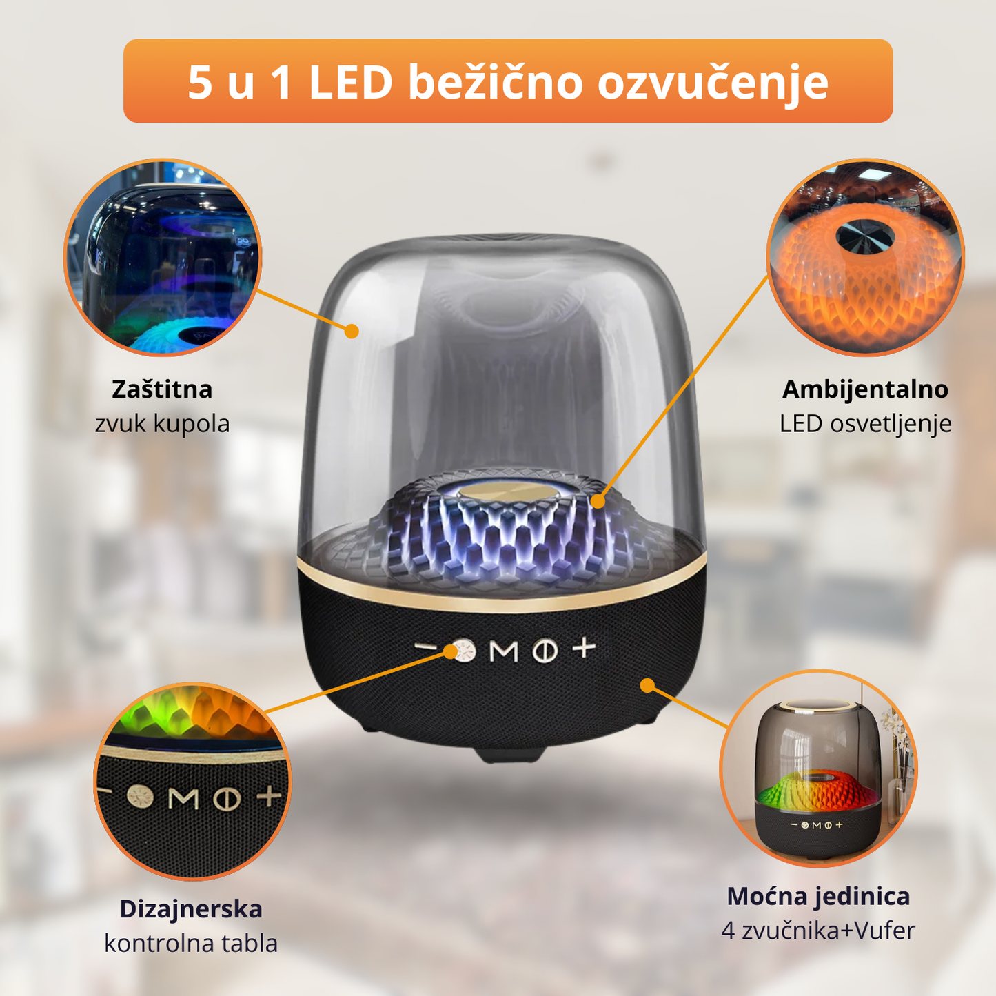 Ovox - Bluetooth zvučnik sa LED osvetljenjem