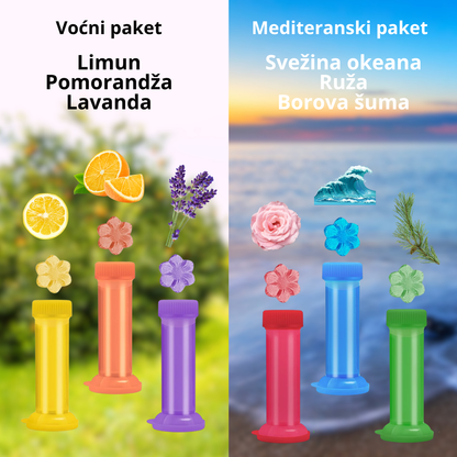 Mirišljavi cvetići za WC šolju - 3 mirisa (42 cvetića)