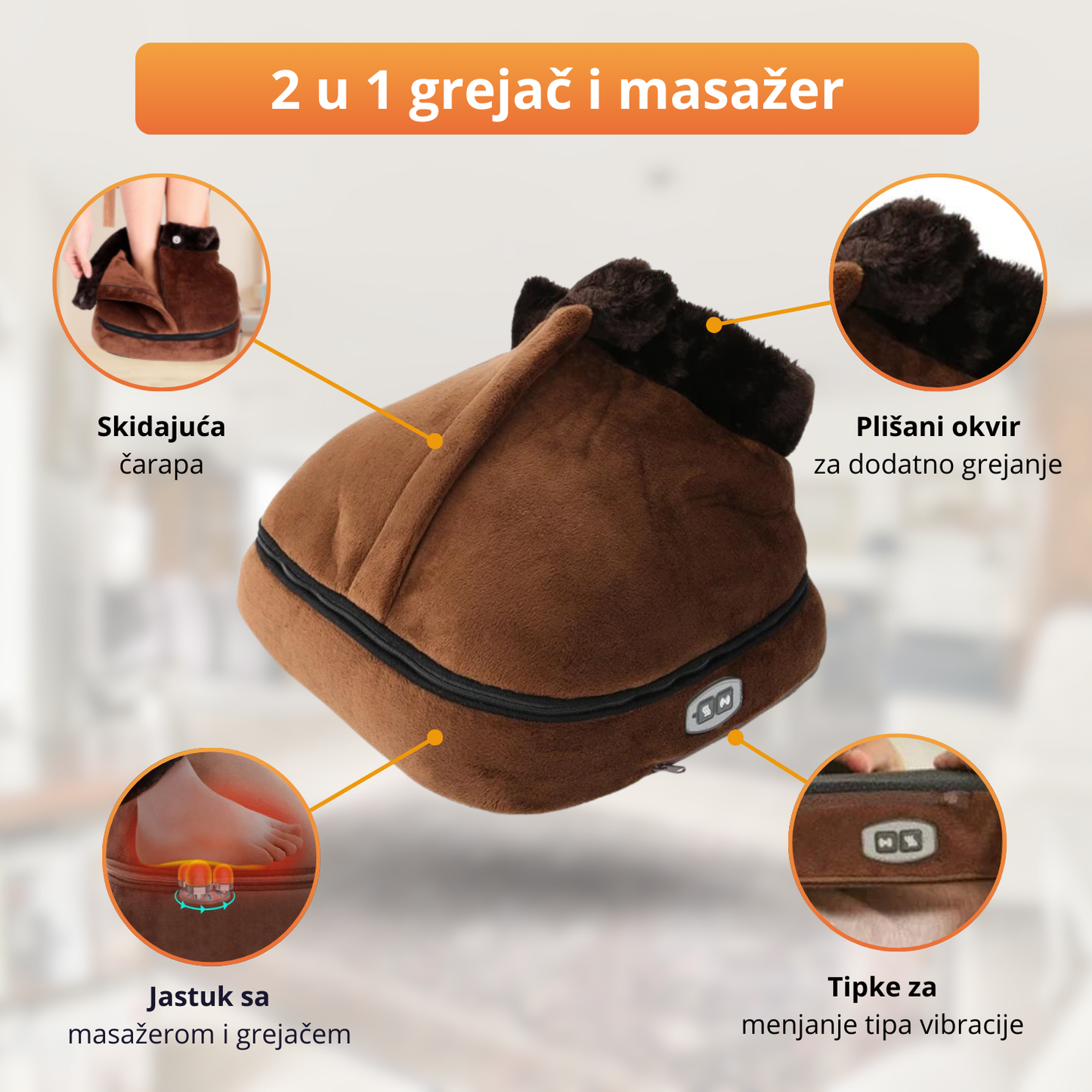 HeatRelax - 2 u 1 Masažer sa Grejačima