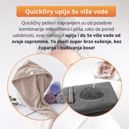 QuickDry - Mikrofiber peškir za brzo sušenje kose