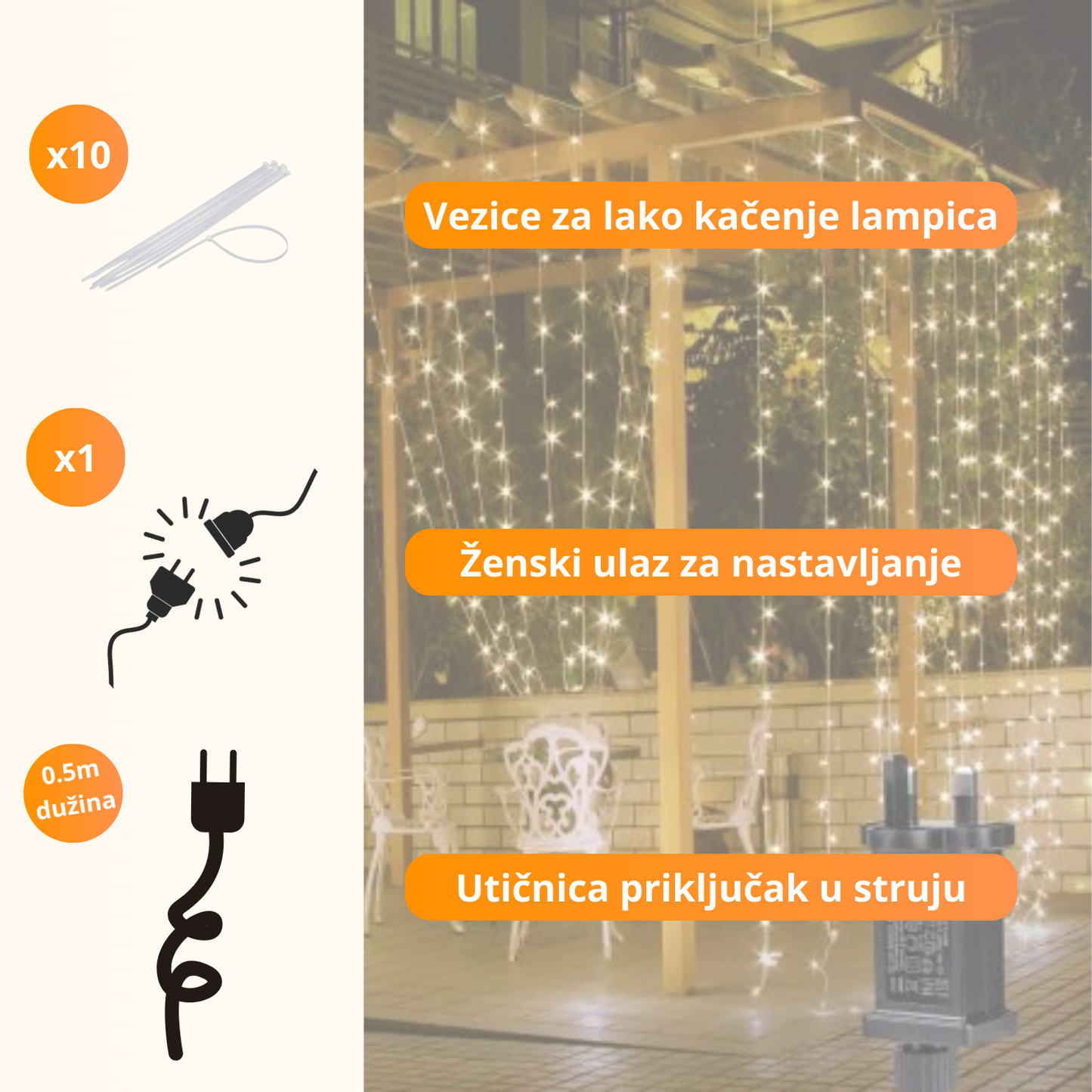 MagicLights - Novogodišnja LED Zavesa od 360 lampiona