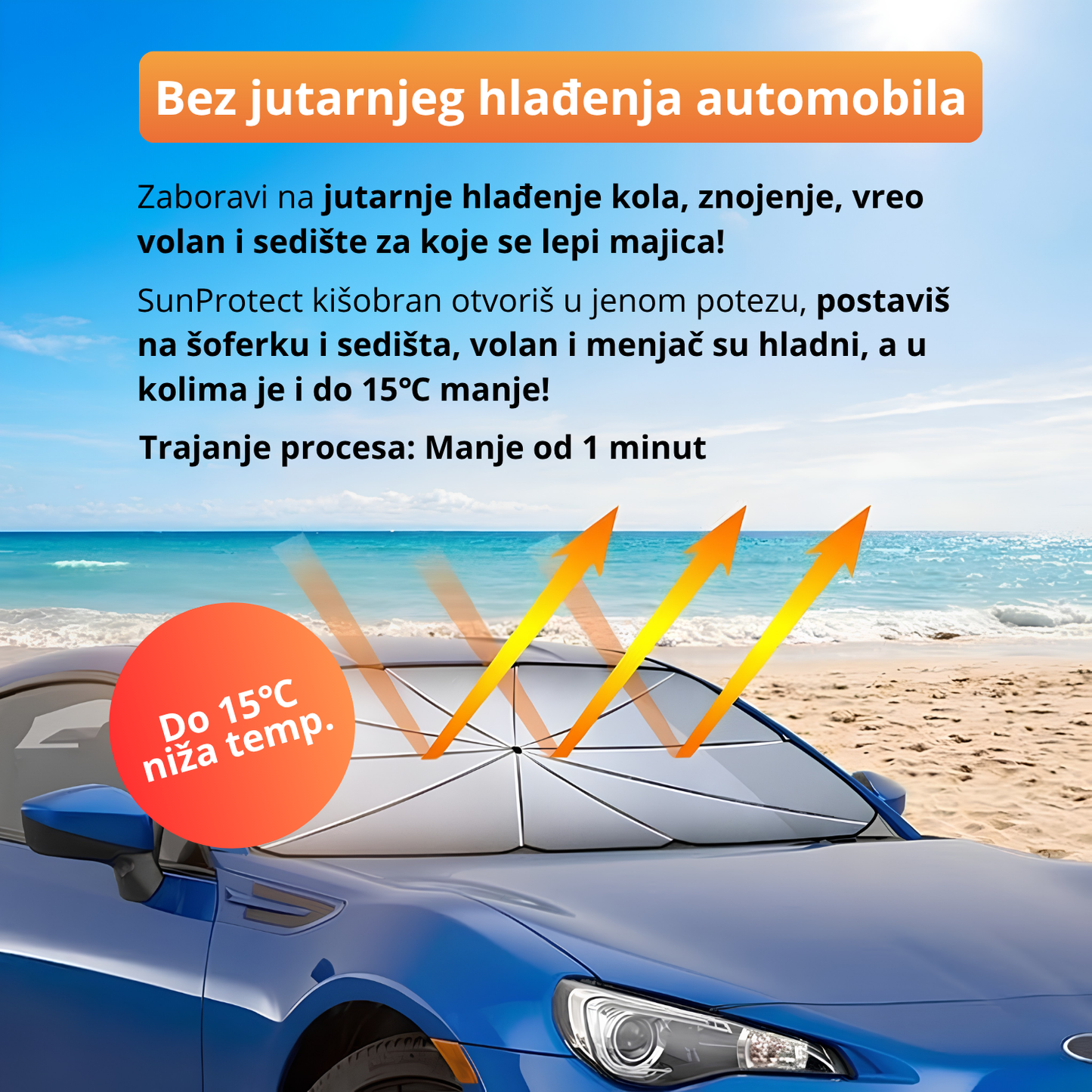 SunProtect - Reflektivni kišobran za šoferku
