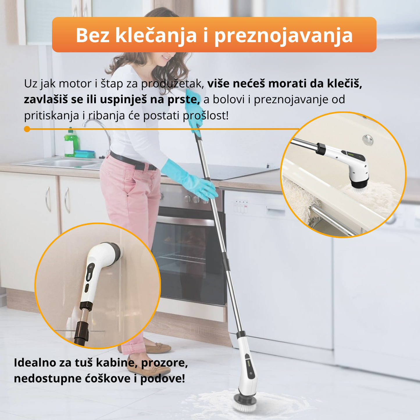 CleanPro - Multifunkcionalna Električna četka za čišćenje   (11 delova)