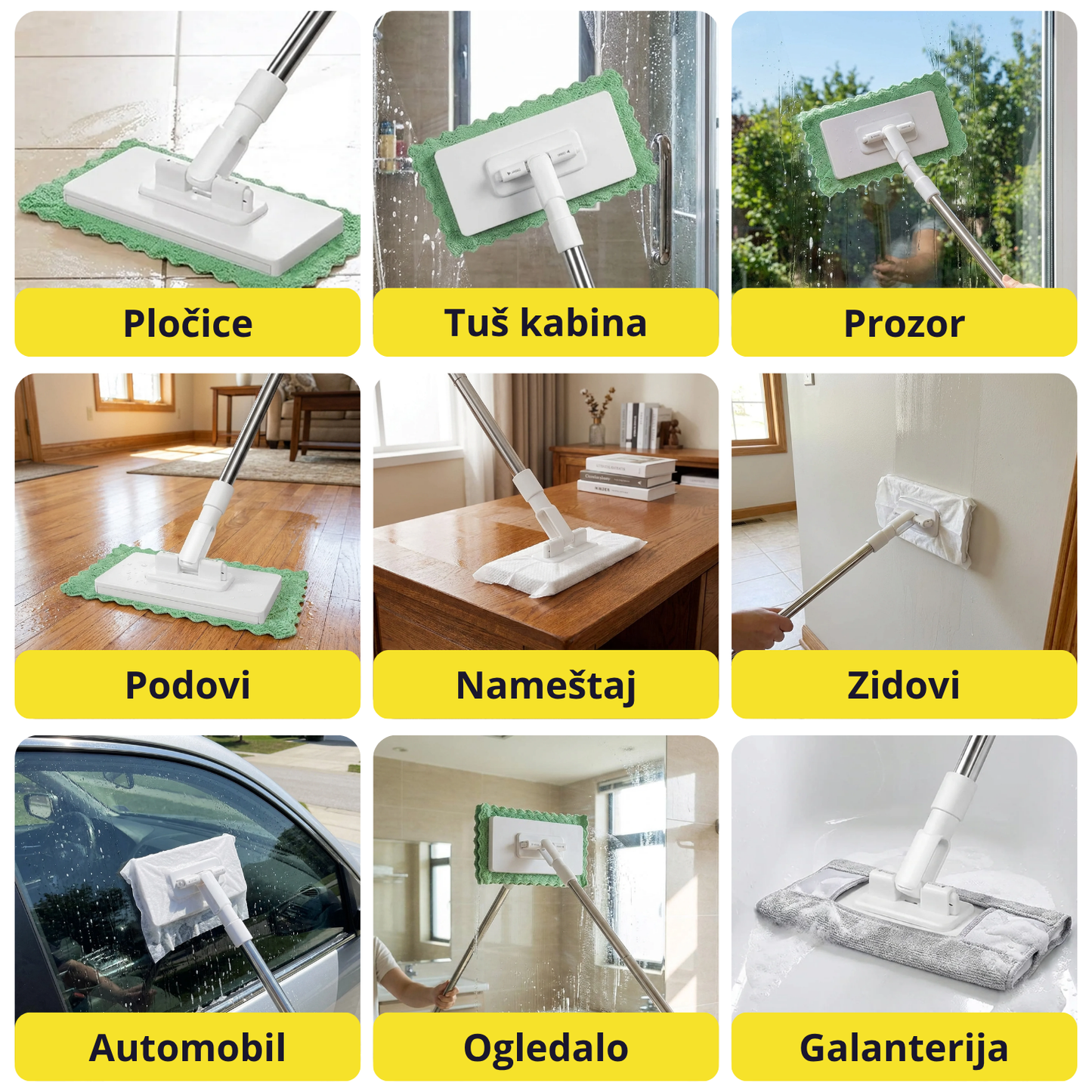 ClickMop - Mop za sve vrste krpa + 2 Mikrofiber krpe Gratis