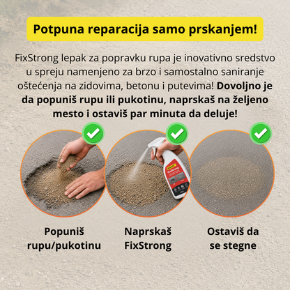 FixStrong - Lepak za popravku rupa i zidova - 1+1 Gratis