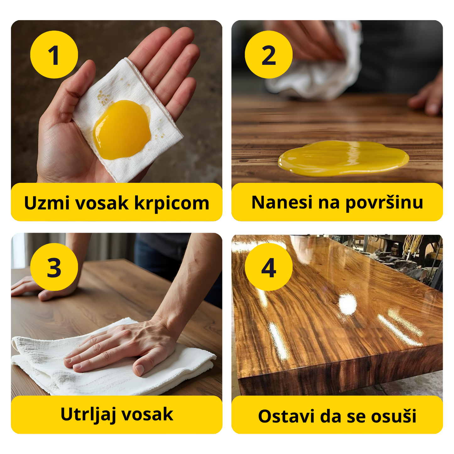 BeeWax - Vosak za obnovu drvenih površina 1+1