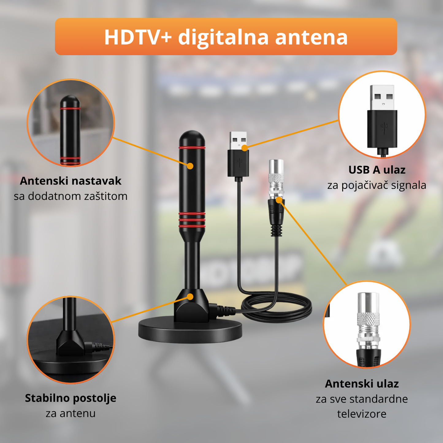 HDTV Plus - Digitalna TV Antena sa pojačivačem