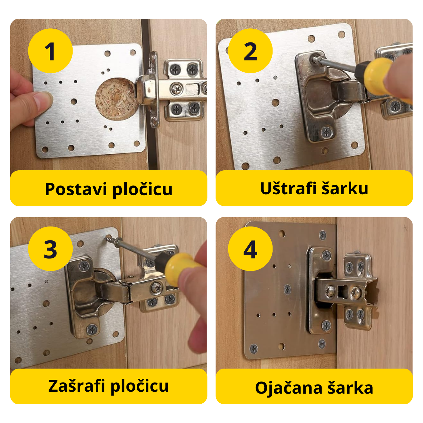 Pločice za popravku šarki