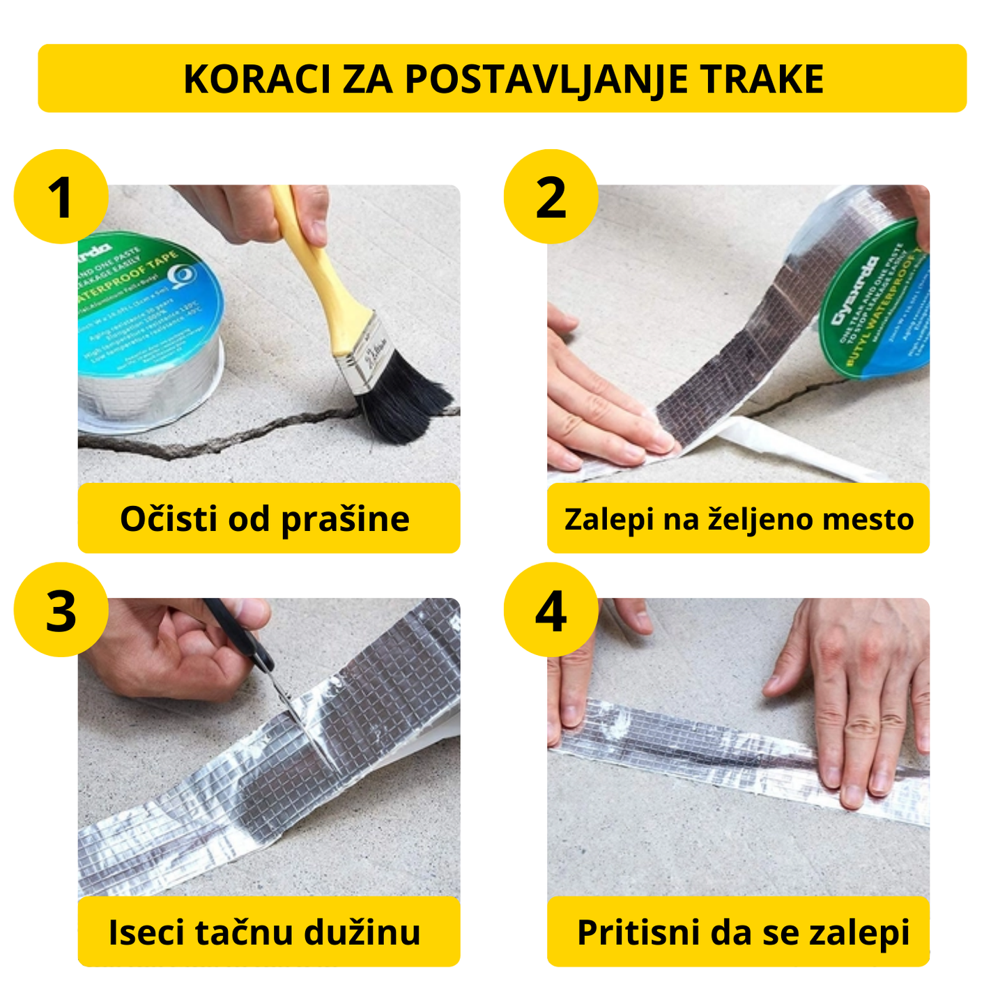 Butilska traka za zaptivanje pukotina - Ekstra jaka 5m