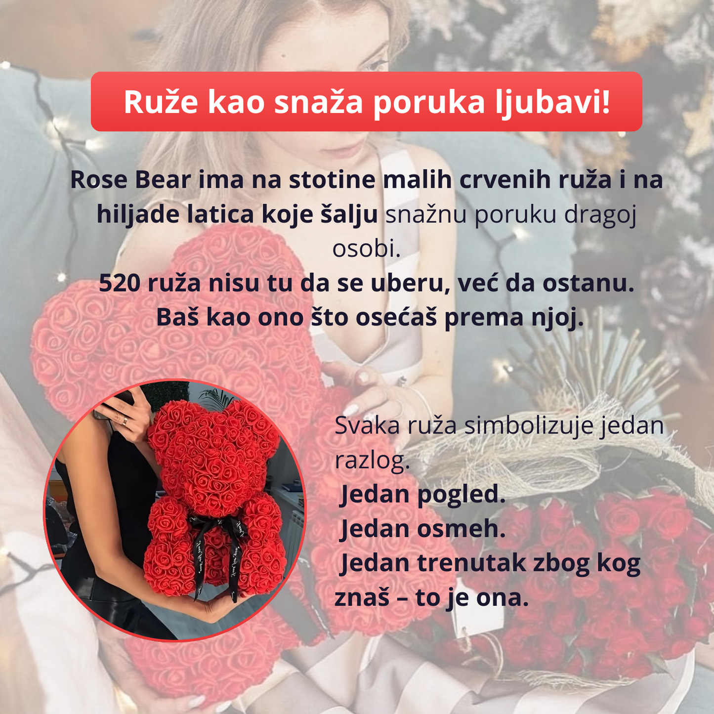Rose Teddy - Plišani medvedić od ruža