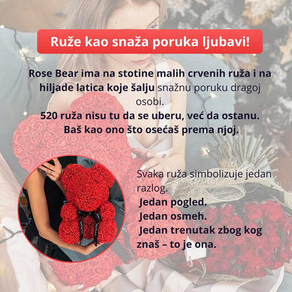Rose Teddy - Plišani medvedić od ruža