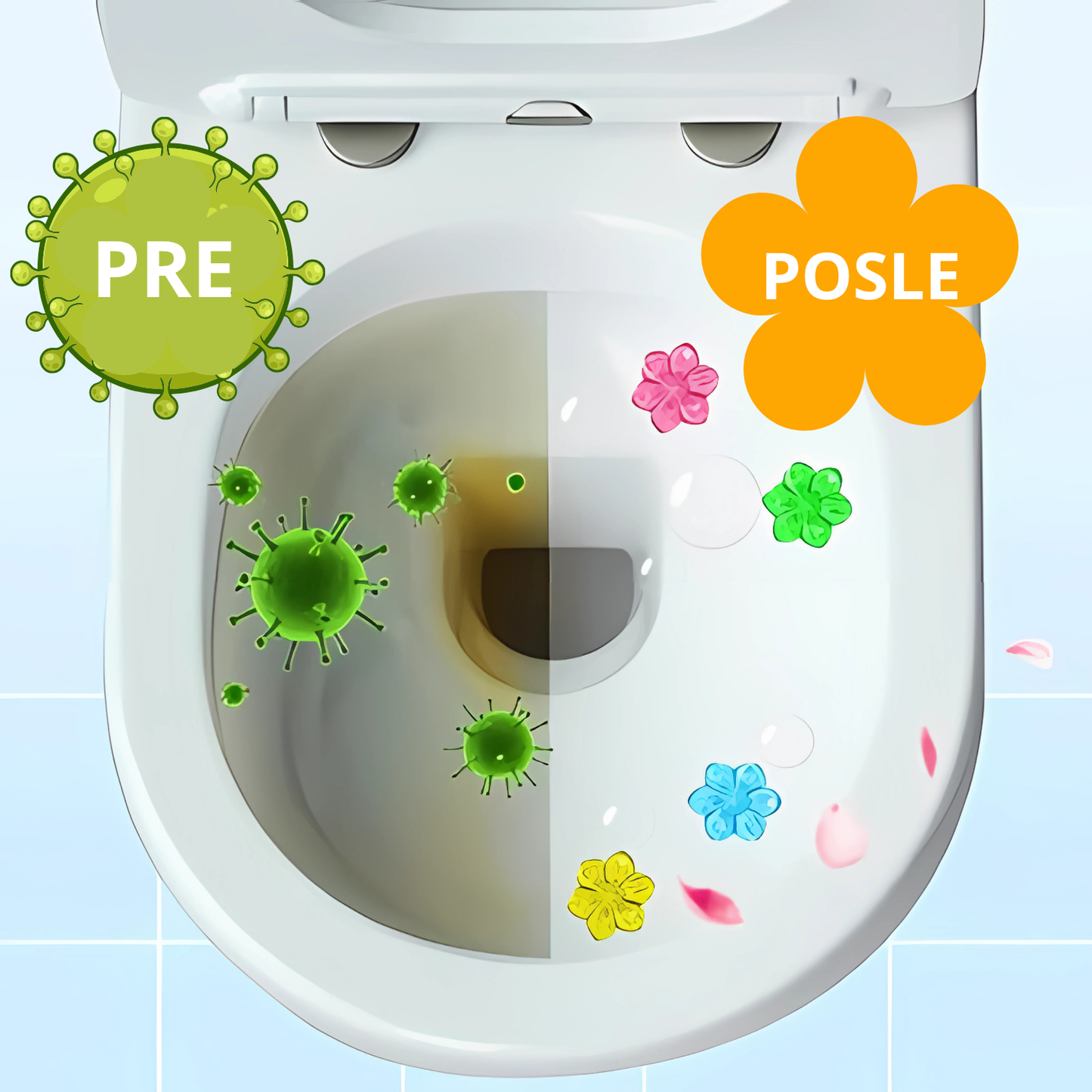 Mirišljavi cvetići za WC šolju - 3 mirisa (42 cvetića)