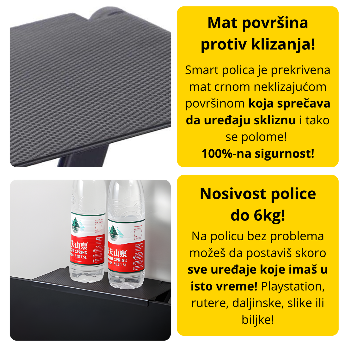 Smart polica za monitore i TV 1 + 1