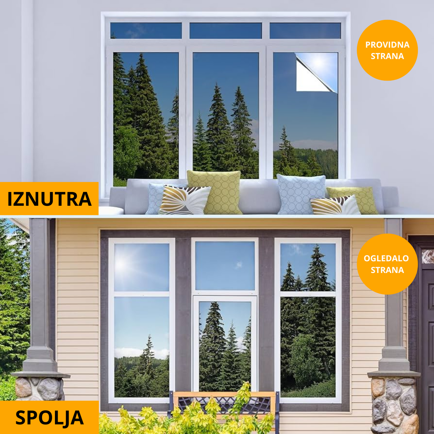 Uv reflektujuća folija za stakla