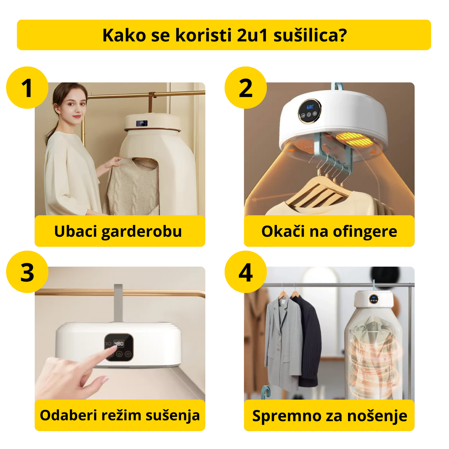 DryMe - 2 u 1 sušilica i ispravljač za odeću