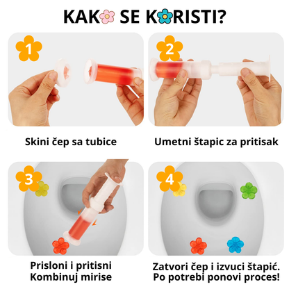 Mirišljavi cvetići za WC šolju - 3 mirisa (42 cvetića)