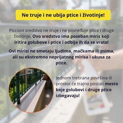 Sredstvo za Rasterivanje Golubova i Ostalih Ptica 750ml