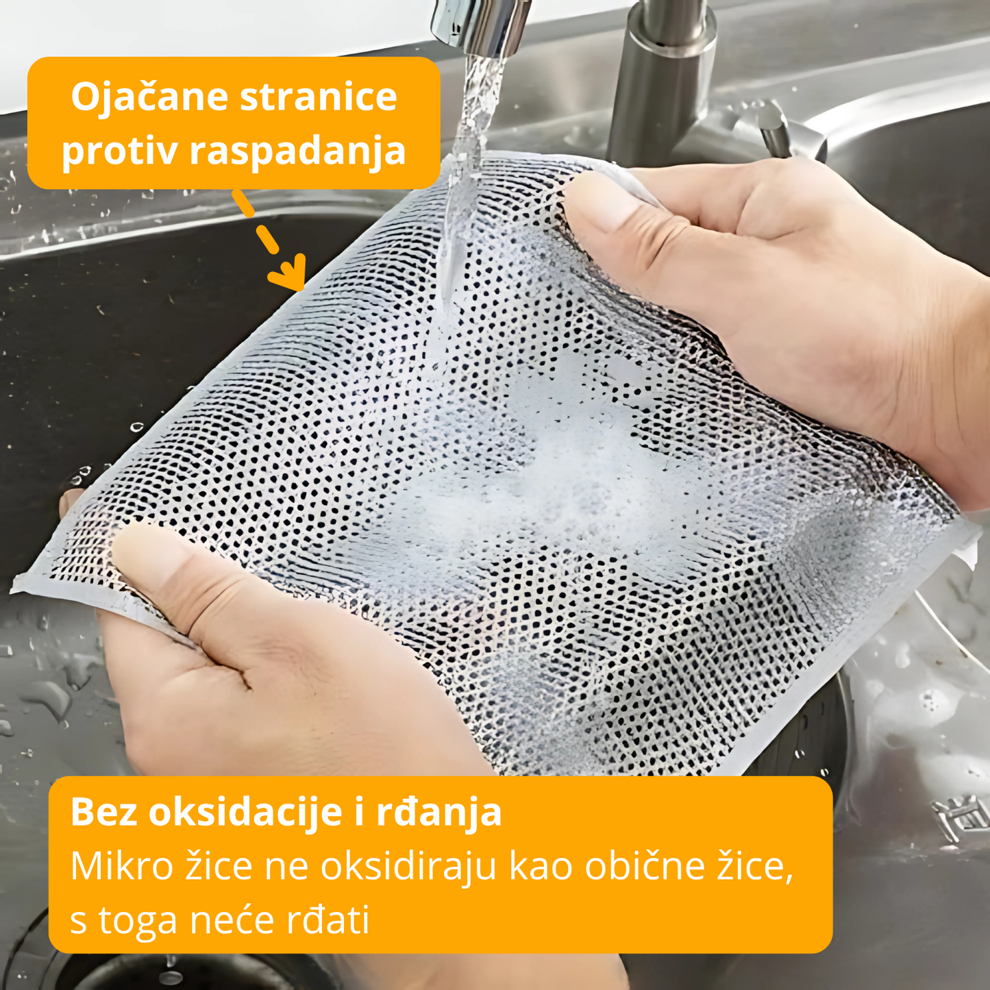 Metalna krpa za čišćenje tvrdokornih mrlja – Set od 10 komada