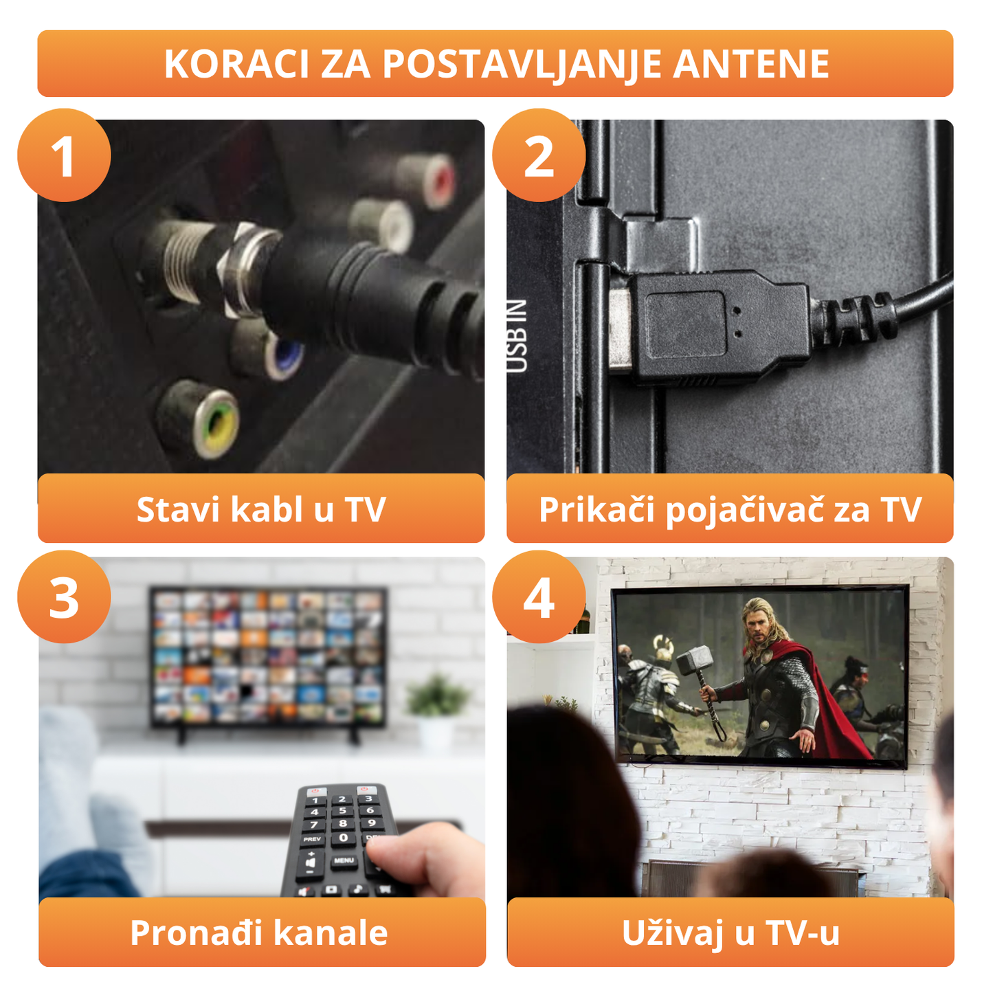 HDTV Plus - Digitalna TV Antena sa pojačivačem