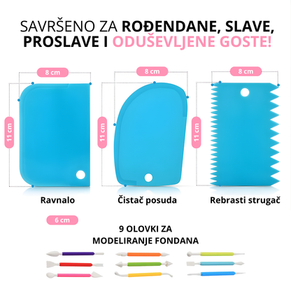 Rudolfov set za dekoraciju torti i kolača