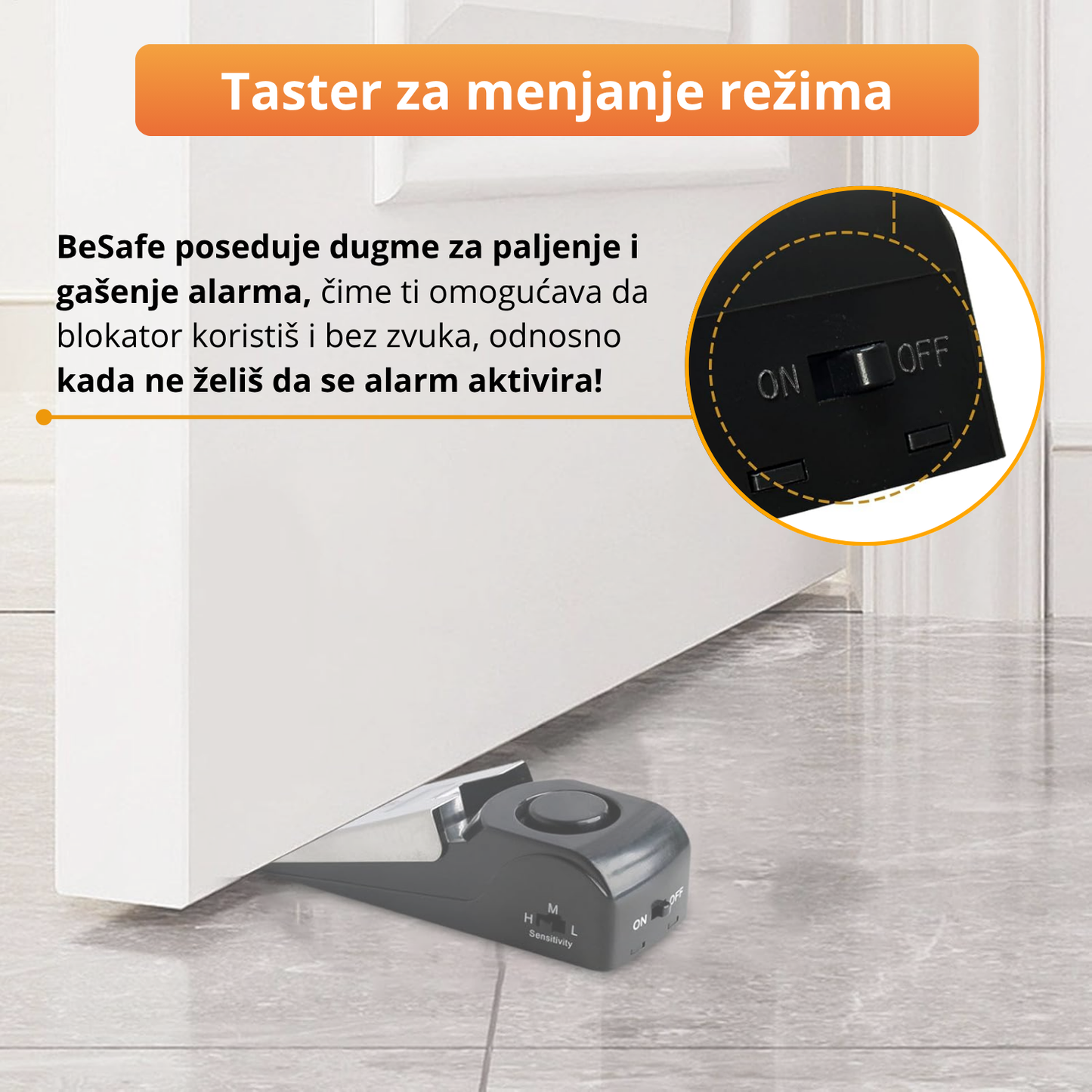 BeSafe - Blokator za vrata sa alarmom