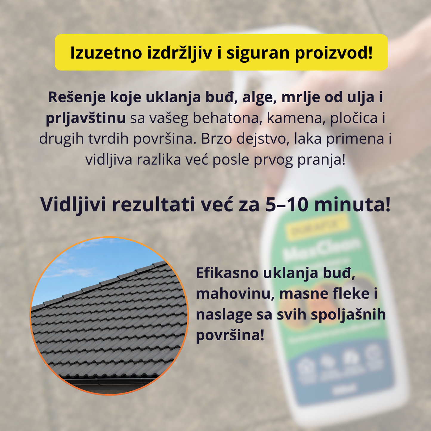 MaxClean - Sredstvo za čišćenje betona i spoljašnjih površina - 1 + 1 Gratis