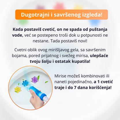 Mirišljavi cvetići za WC šolju - 3 mirisa (42 cvetića)