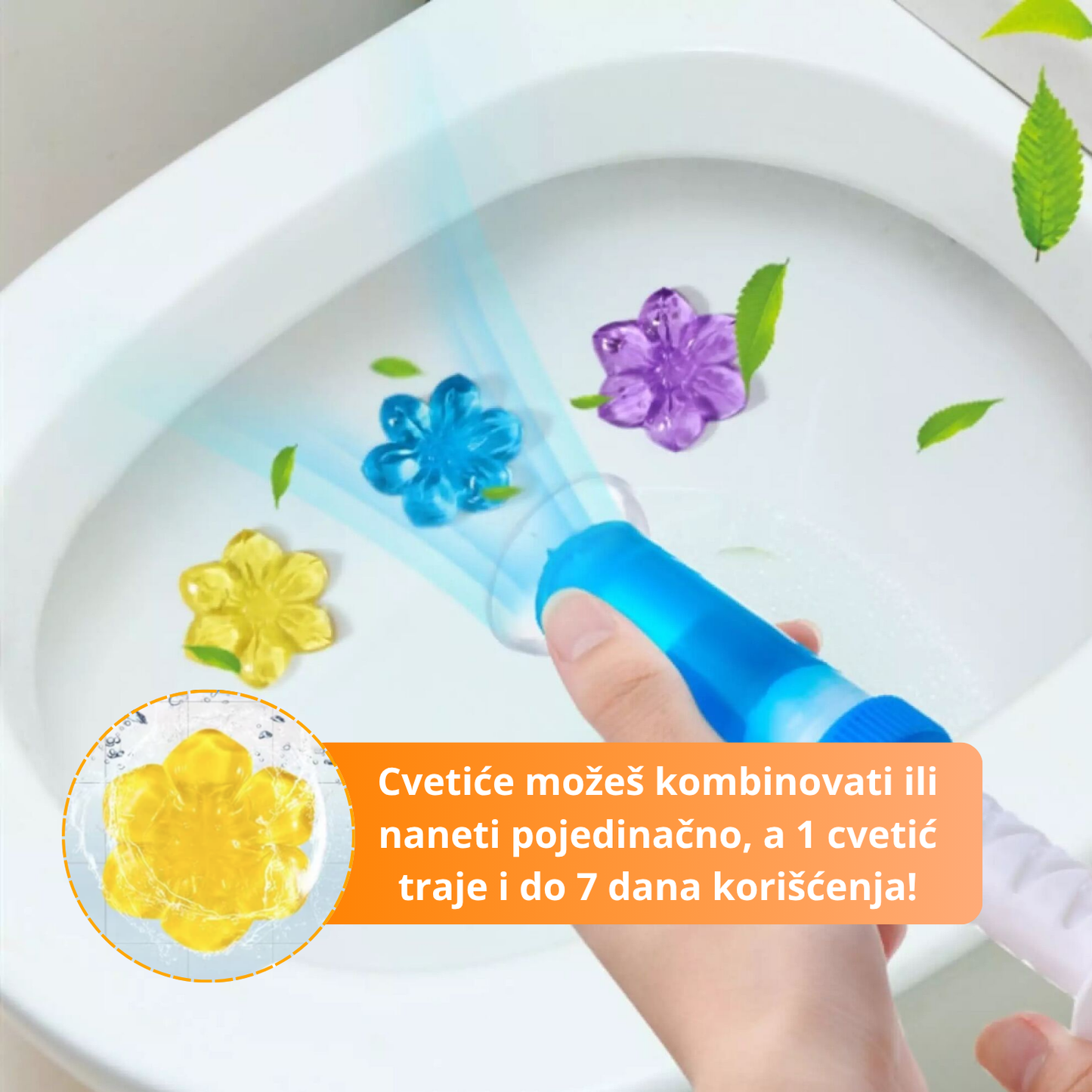 Mirišljavi cvetići za WC šolju - 3 mirisa (42 cvetića)